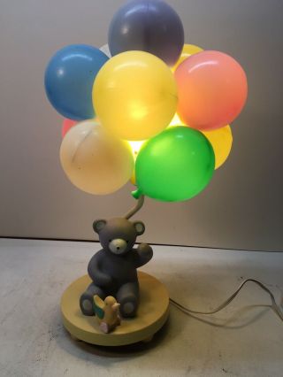 Vintage Toy Balloons Clown Teddy Bear Table Lamp Duck 3 Phase 19 "