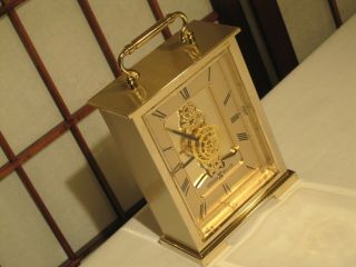 Howard Miller Antiques Gold Carriage Mantle Clock Skeleton No.  612808 612 - 808