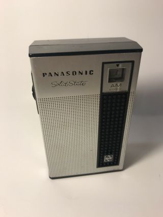 Vintage Panasonic Solid State 7 - Transistor Radio Model R - 1038 With Case