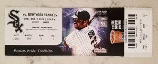Chicago White Sox York Yankees Baseball Ticket 8/7 2013 R Cano Hr 199 Stub