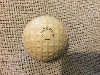 2 Vintage Antique Golf Balls “Whoopee” “U.  S.  Royal” Square Mesh Dimples 3