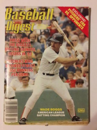Baseball Digest February 1984 - Wade Boggs Cover