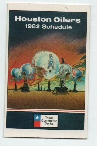 1982 Houston Oilers Pocket Schedule (sked)
