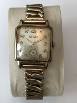 Vintage Gruen Veri - Thin Precision 1950’s 12k Gold Filled Band Watch 9