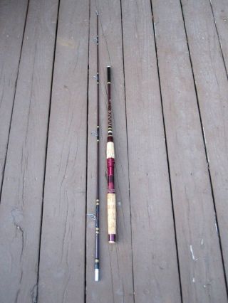 Vintage Garcia Conolon 2 - Piece Fishing Spinning 2502 Rod Cork Handle 6 