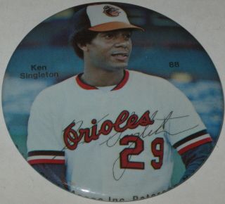 1981 Baltimore Orioles Ken Singleton Pin 3 " 88