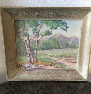 Vintage California Landscape Oil Painting Signed Lower Left F.  James?