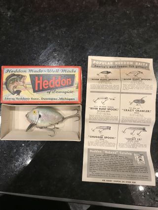Vintage Heddon Punkinseed Spook Fishing Lure Boxed With Insert