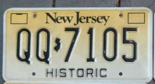 Jersey Historic License Plate Qq - 7105