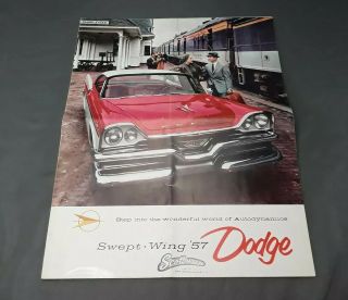 Vintage 1957 Dodge Car Dealer Sales Brochure Swept - Wing 
