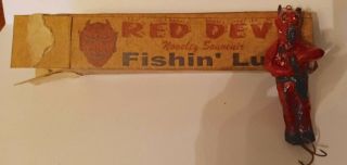 Vintage Souvenir Of Old Florida Novelty Red Devil Fishing Lure