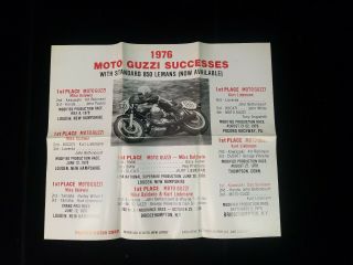1976 Moto Guzzi 850 Le Mans Racing Poster,  Premier Baldwin Leibmann Ama 750 V7