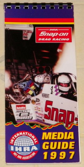 Rare Vintage 1997 " Ihra Snap - On Drag Racing Media Guide " In Vg