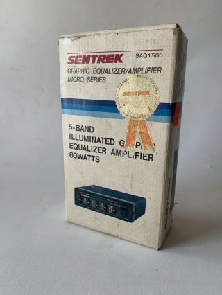 Vintage Sentrek Graphic Equalizer Amplifier Leds Car Truck 60 Watts Saq1506