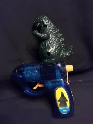 Godzilla Squirt Gun Water Gun Beetland Japanese Toy Vintage Blue