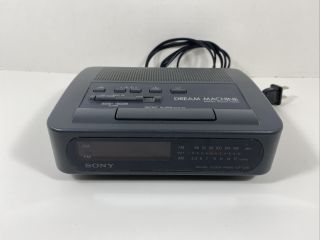 Vintage Sony Icf - C26 Dream Machine Am/fm Digital Alarm Clock Radio Black