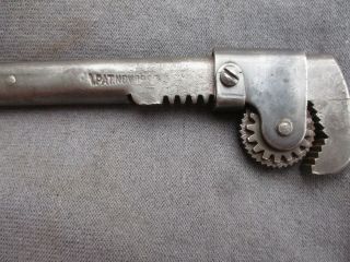 Vintage/ Antique Craft 6 " Adjustable Pipe Wrench Pat 