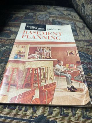 Vintage Basement Planning Guide Book Refernce 60’s Decor Better Homes & Gardens