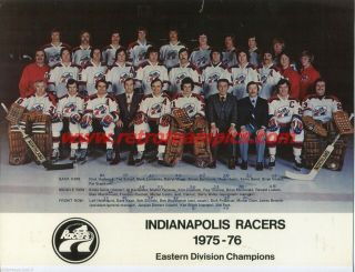 1975 - 76 Indianapolis Racers Wha Reprint Team Photo