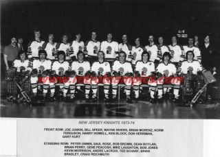 1973 - 74 Wha Jersey Knights Reprint Hockey Team Photo