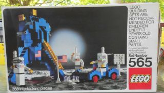 Lego Vintage 565 Moon Landing W/box And Instructions May Be Incomplete