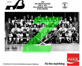 1975 Baltimore Blades Wha Hockey Reprint Team Photo