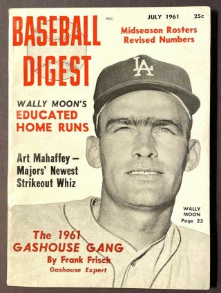 Vintage Baseball Digest Wally Moon July 1961 Vol 20 No 6