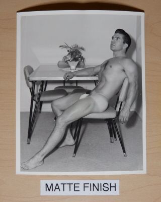 Vintage Posing Strap Era Male Nude,  Billy Joe Carr At Home Pose,  Gay Interest