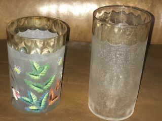 Antique England Pomona Glass Enameled Glass both NR 2