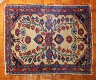 Antique Oriental Prayer Wool Throw Rug,  30 " × 24 1/2 "