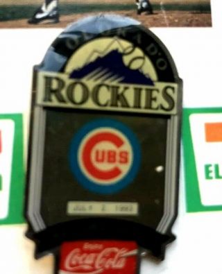 Colorado Rockies / Chicago Cubs 1993 Lapel Pin Series Coca - Cola Pin 7