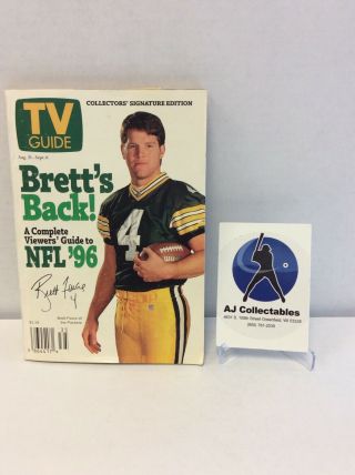 1996 Aug 31 - Sep 6 Tv Guide Brett’s Back Green Bay Packers Collectors Edition