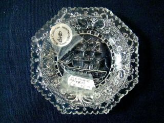 Antique Flint Glass Cup Plate Lee Rose 605a Scarce; Eapg,  Lacy,  Boston Sandwich
