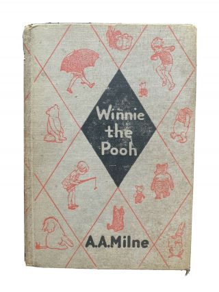 Vintage 1958 Winnie The Pooh By A.  A.  Milne Cloth Hardcover Book Illustrated