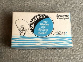 Nos Vintage 12 Gudebrod Wind Rod Winding And Flying Thread White Size A