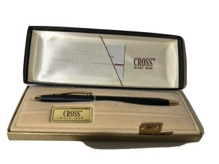 Vintage 1975 Cross Classic Black Ball Pen 2502