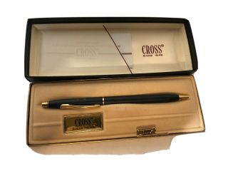 Vintage 1975 Cross Classic Black Ball Pen 2502 3