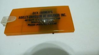 Vintage Dick Farmers Harley - Davidson Dealership,  Orlando,  Key Chain Plastic
