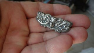 Victorian Antique Sterling Silver Signed/marked Unger Bros Art Nouveau Brooch Oo