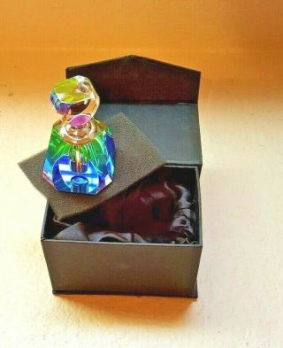 Dichroic Coated Luminescent Crystal Glass Perfume Bottle