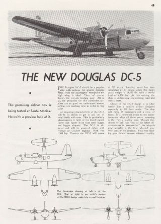 1939 Douglas Dc - 5 Aircraft Report 7/15/2020a