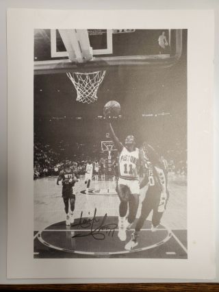 Detroit Pistons Nba Basketball 11 Isiah Thomas 8.  5 " X 11 " Player Photo Card