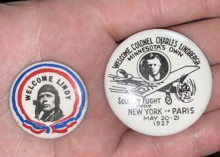 Two Charles Lindbergh Pins Spirit Of St.  Louis “lucky Lindy”