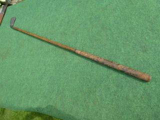 Playable Vintage Hickory JIMMY Iron SW C7 old golf memorabilia 3