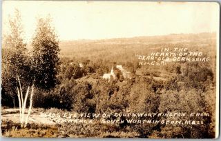 Rppc View Of South Worthington Ma From Tamarack Vintage Postcard J22
