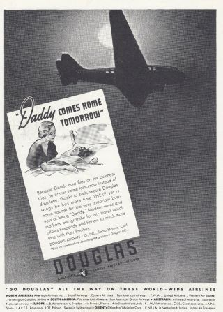 1938 Douglas Dc - 4 Aircraft Ad 7/14/2020cc