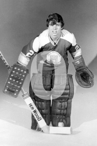 Des Moines Capitols Ted Lenssen Hockey Goalie Reprint Media Photo
