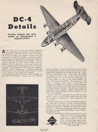 1937 Douglas Dc - 4 Aircraft Report 7/14/2020k