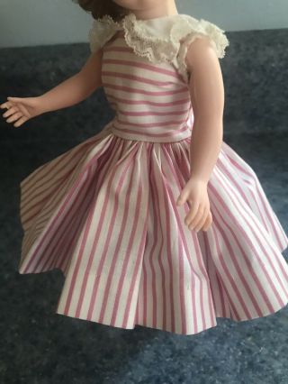 Vintage Madame Alexander Cissette Pink White Striped Day Dress No Doll