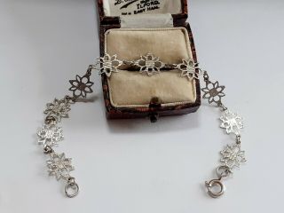Vintage Sterling Silver Bracelet 7 Inches Long
